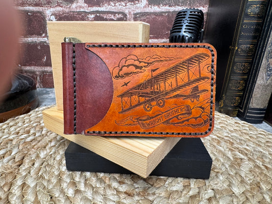 Wright Brothers Leather Wallet with Money Clip